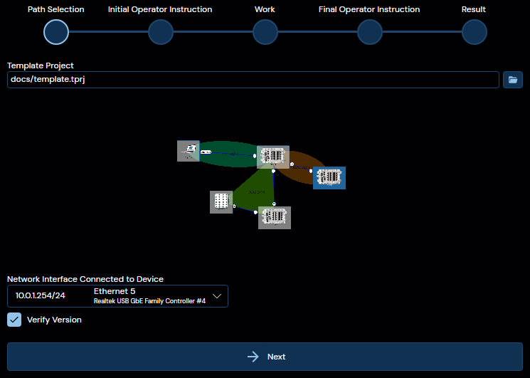 Build Network from Template - Step 1: Path Selection