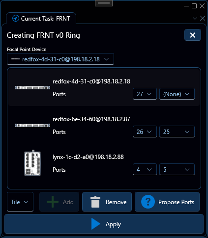 FRNT V0 interface