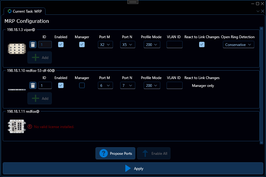 MRP interface