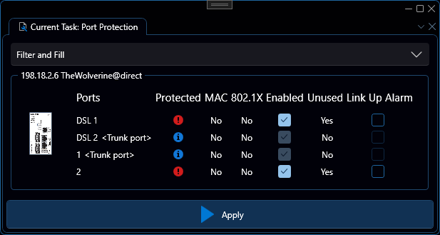 Port protection interface