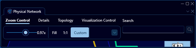 Depicted is the zoom control ribbon