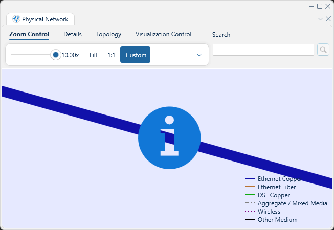 Depicted is the connection information button
