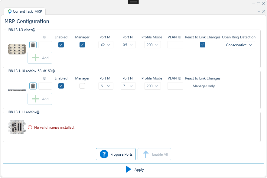 MRP interface